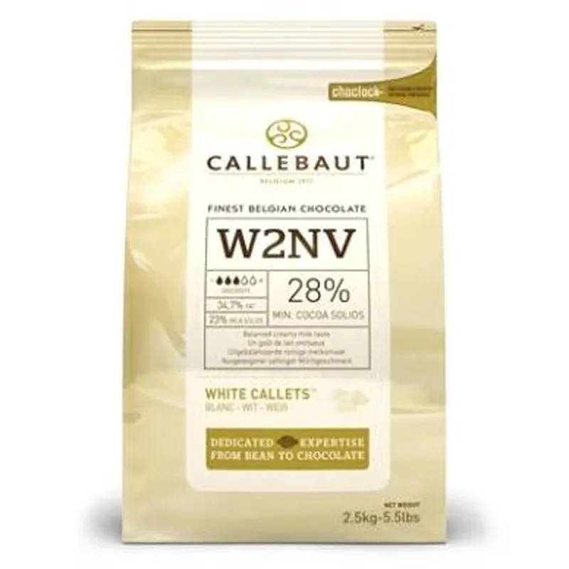 Callebaut Chocolate blanco belga 28% de cacao W2